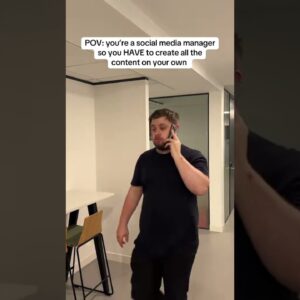POV: you're a social media manager so you HAVE to create all the content on your own #socialmanager
