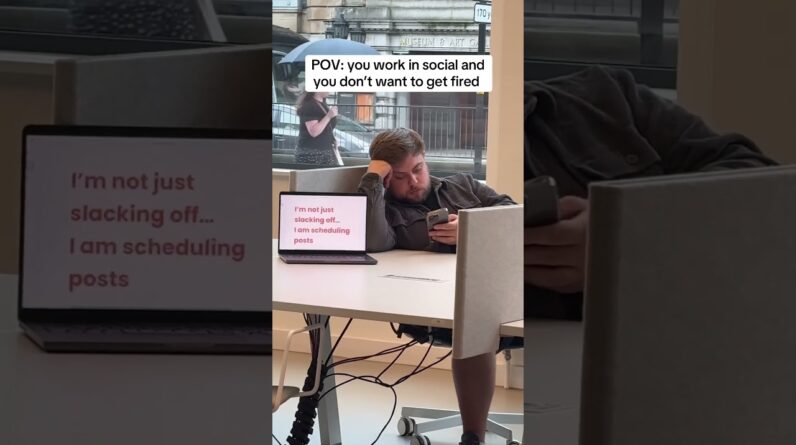 POV: you work in social and you don't want to get fired #digitalmarketing #comedy #socialmanager