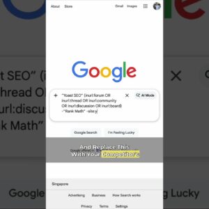 Use Google Dorks to find Competitor Forum Mentions